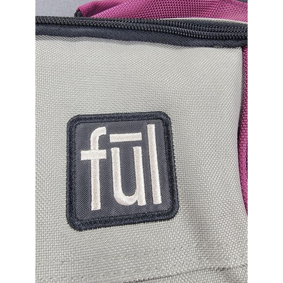 Ful Backpack Pink Gray Laptop Padded Straps School Bag Organizer Pockets - Picture 2 of 13